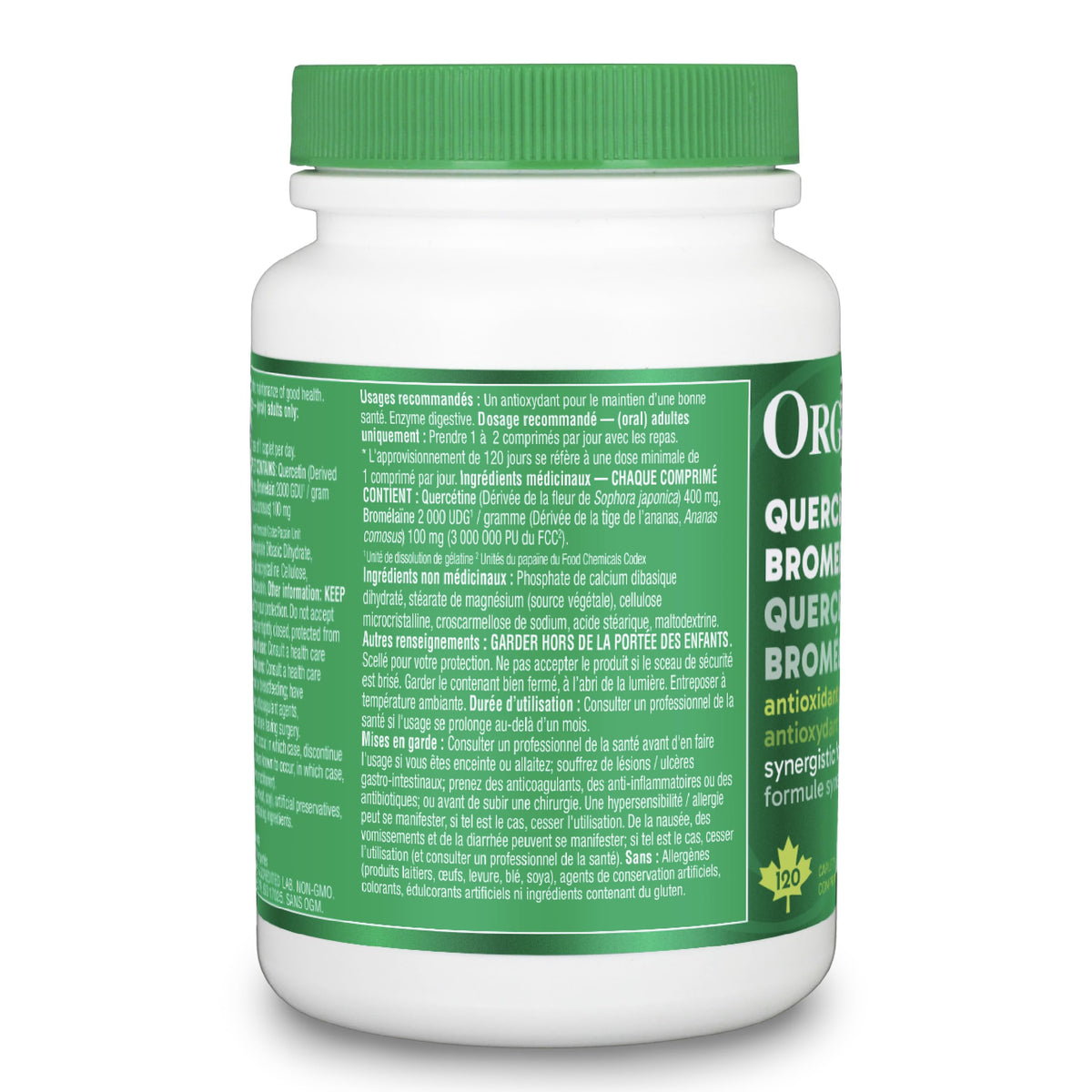 Organika Quercetin with Bromelain- High Availability, Immune System Support, Allergy and Inflammation Support- 120tabs 🍁 All In One Marketplace Canada