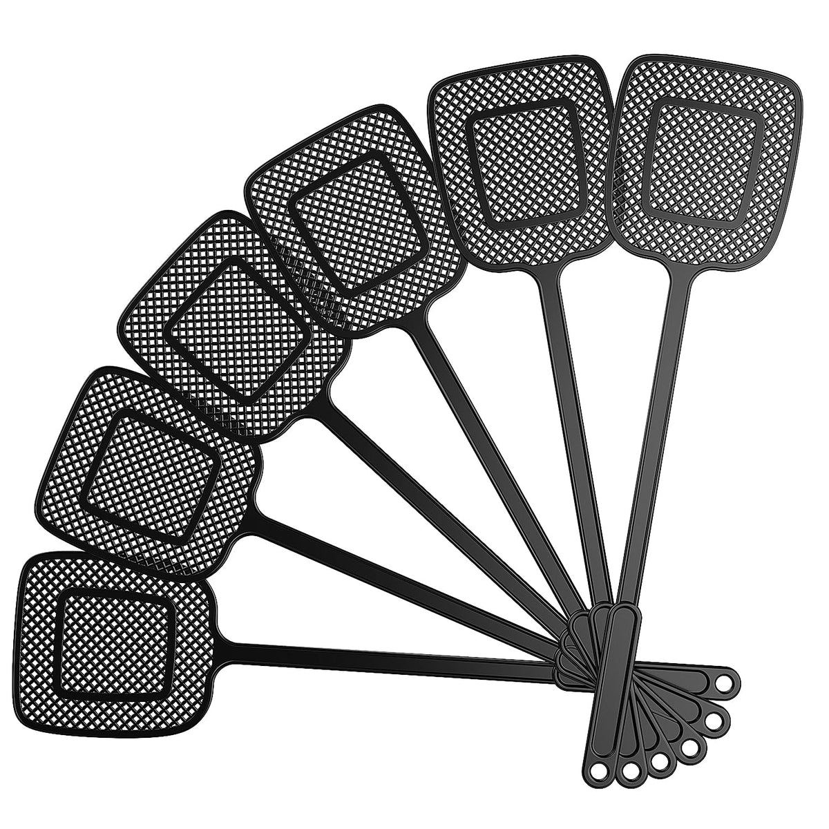 MR.SIGA Heavy Duty Long Handle Fly Swatter, Black, 6 Pack đ All In One Marketplace Canada