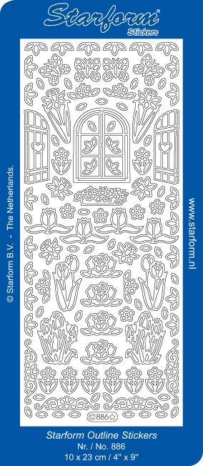 Deco Stickers - Garden Flowers / Window