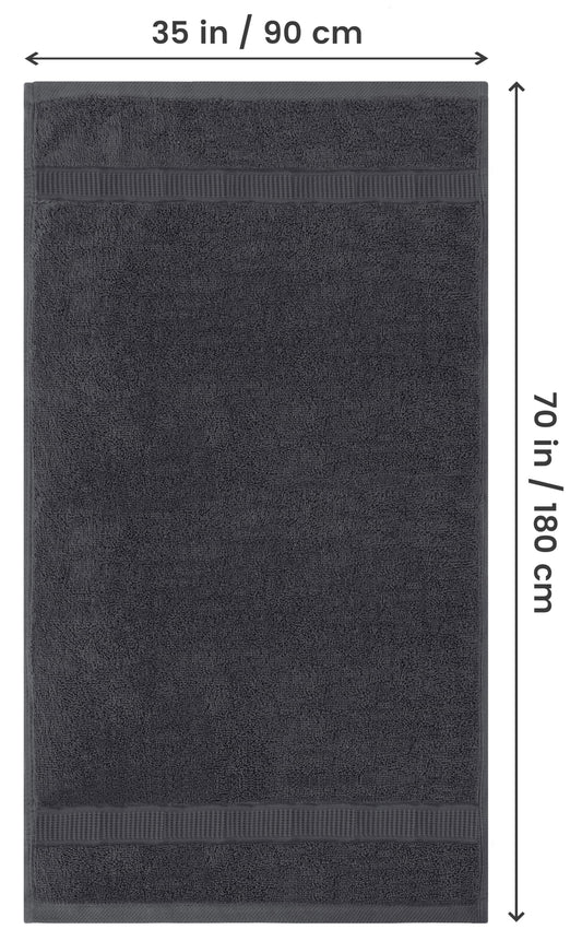 Utopia Towels Luxurious Jumbo Bath Sheet, 35 by 70 Inches, 600 GSM 100% Ring Spun Cotton, Highly Absorbent and Quick Dry Extra Large Bath Towel, Super Soft, Grey, 2 Pack 🍁 All In One Marketplace Canada