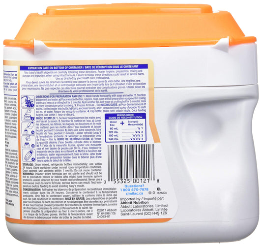 Similac Sensitive Lactose Sensitivity Non-gmo Baby Formula Powder, 0+ Months, Orange, 638g 🍁 All In One Marketplace Canada