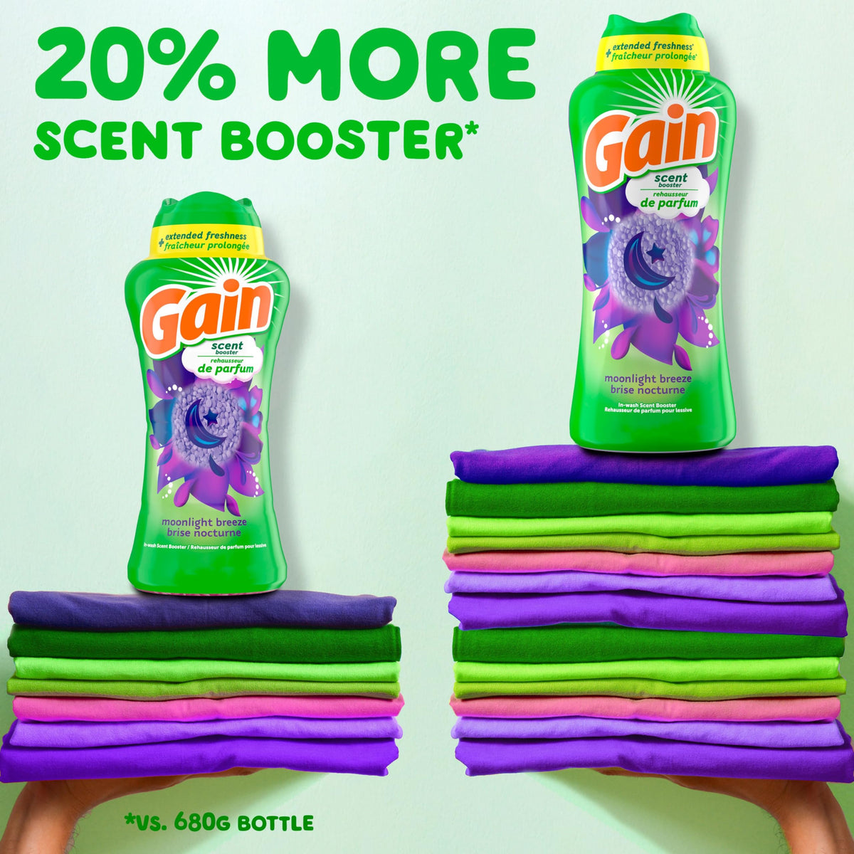Gain In-Wash Laundry Scent Booster, Moonlight Breeze Scent, Fresh Extender + Odour Protection, 853 Grams ๐ All In One Marketplace Canada