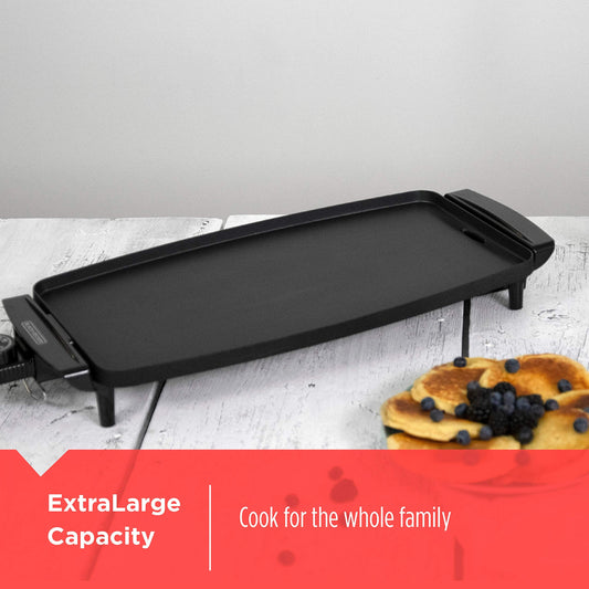 BLACK+DECKER Electric Griddle with Removable Temperature Probe, Indoor Grill, Pancake Griddle, Black, GD1810BC 🍁 All In One Marketplace Canada