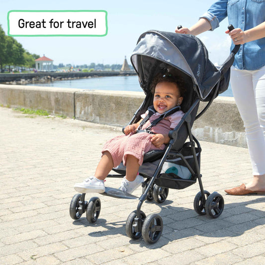 Summer Infant, 3D Mini Convenience Stroller Lightweight Stroller with Compact Fold MultiPosition Recline Canopy with Pop Out Sun Visor and More Umbrella Stroller for Travel and More, Gray 🍁 All In One Marketplace Canada