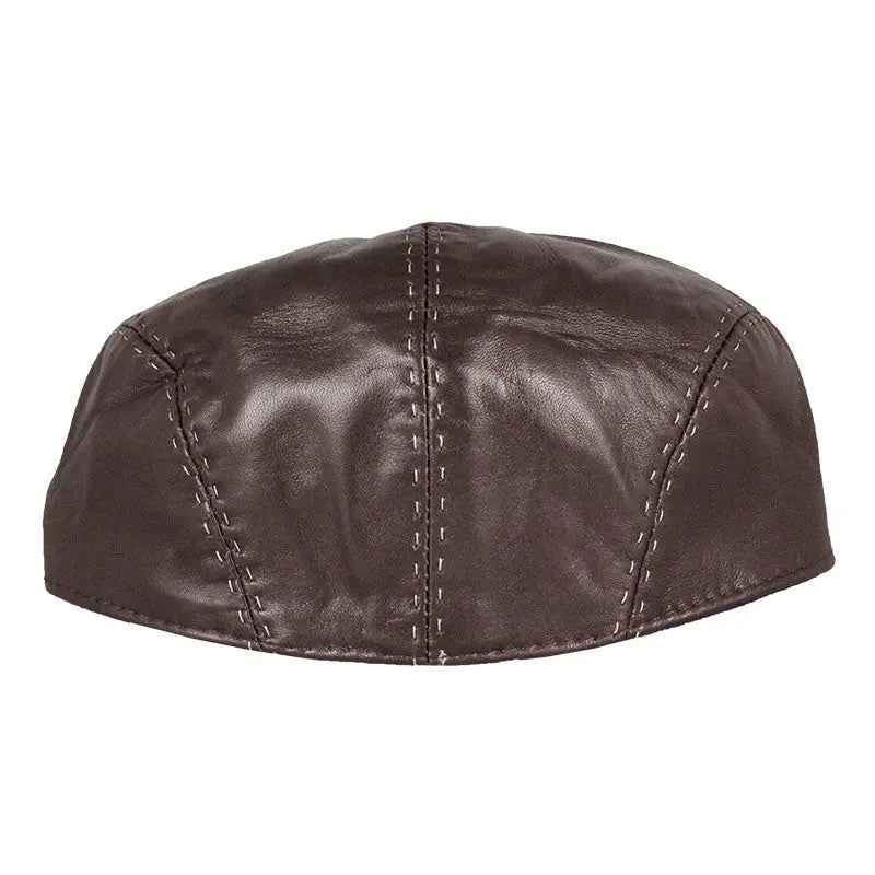 BOL Stitch Accent Leather London Flat Cap