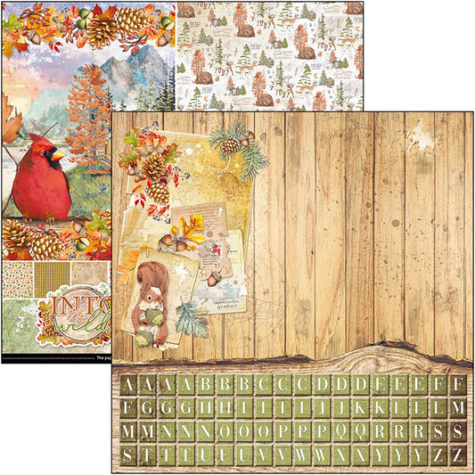Ciao Bella Into The Wild Patterns Pad 12"x12" 8/Pkg