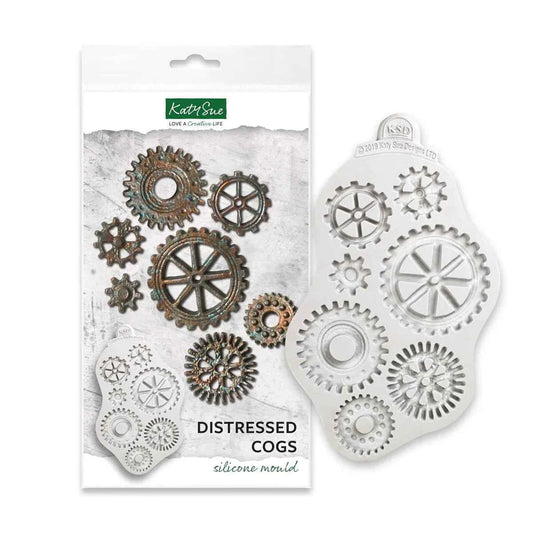 Distressed Cogs Silicone Mould