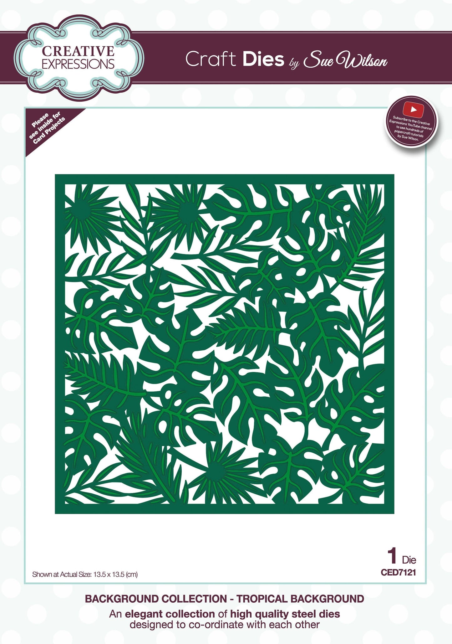 Dies by Sue Wilson Background Tropical Background