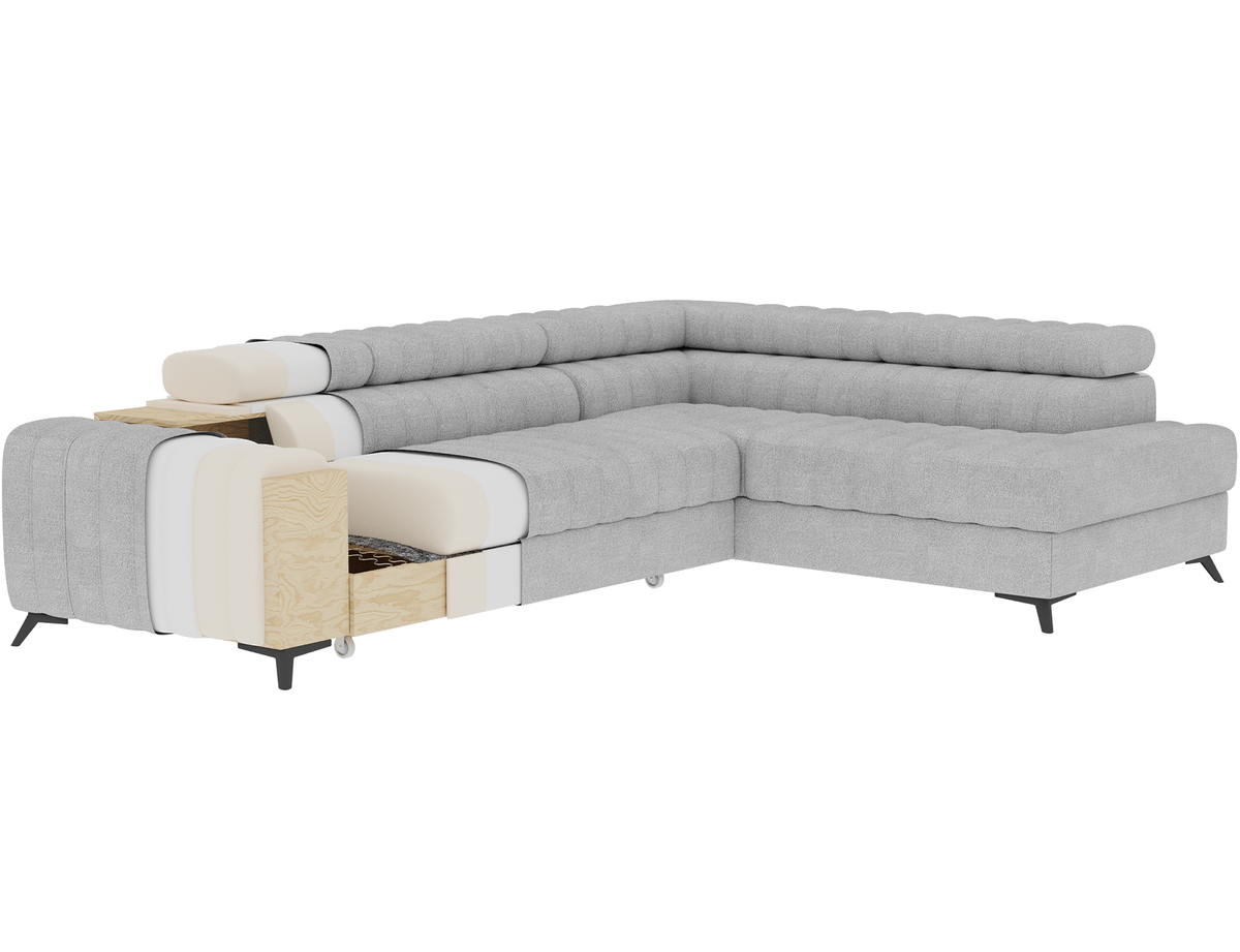 Kanedo Storage Sleeper Sectional Sofa - Beige