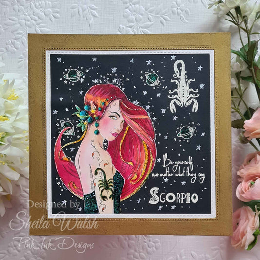 Pink Ink Designs Scorpio 6 in x 8 in Clear Stamp Set