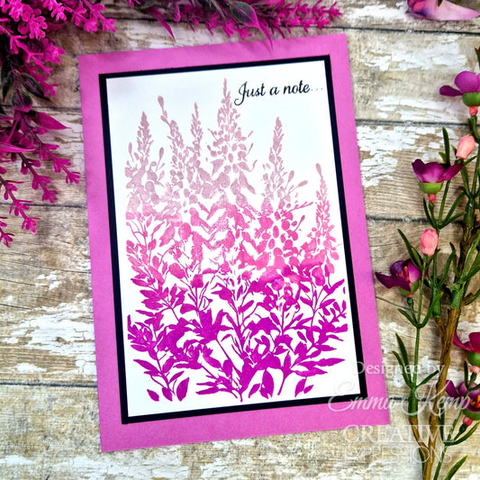 Creative Expressions Foxglove Garden 4 in x 6 in Pre Cut Rubber Stamp