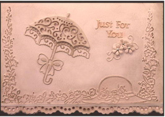 Embossing Folder - Floral Melody (Hat) Size 5 x 7