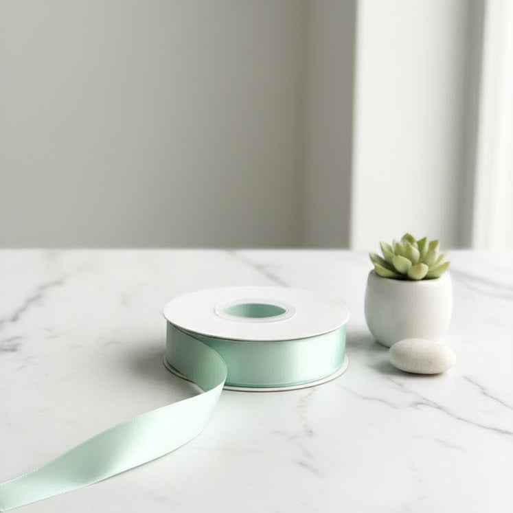 30 Meter Double Face Light Green #513 Ribbon Roll