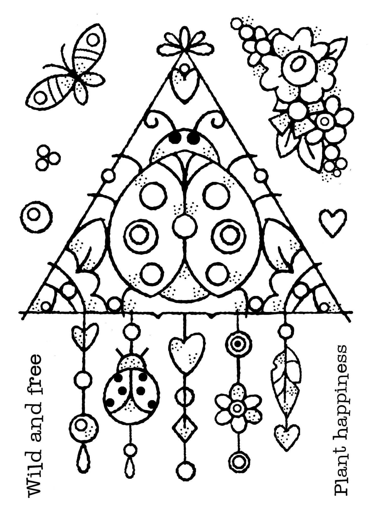 Woodware Clear Singles Ladybird Dream 4 in x 6 in Stamp