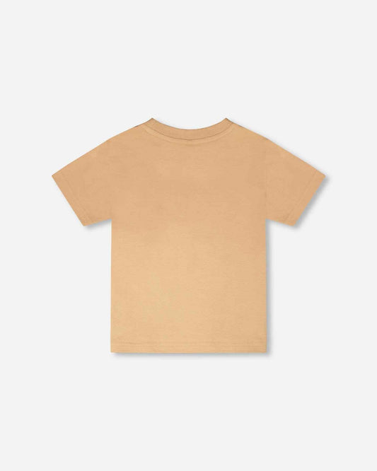 Organic Cotton Short Sleeve T-Shirt Beige