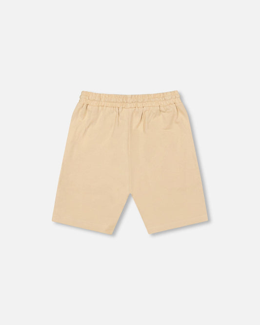 Organic Cotton Jersey Shorts Beige