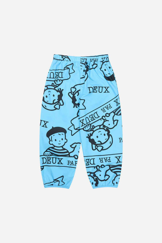 40Th Anniversary Printed Poplin Pant Sky Blue