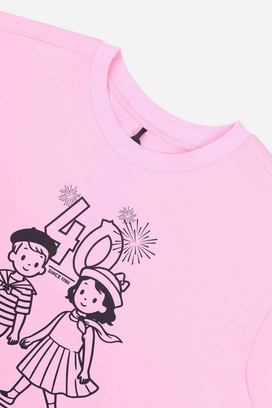 40Th Anniversary Graphic T-Shirt Soft Pink