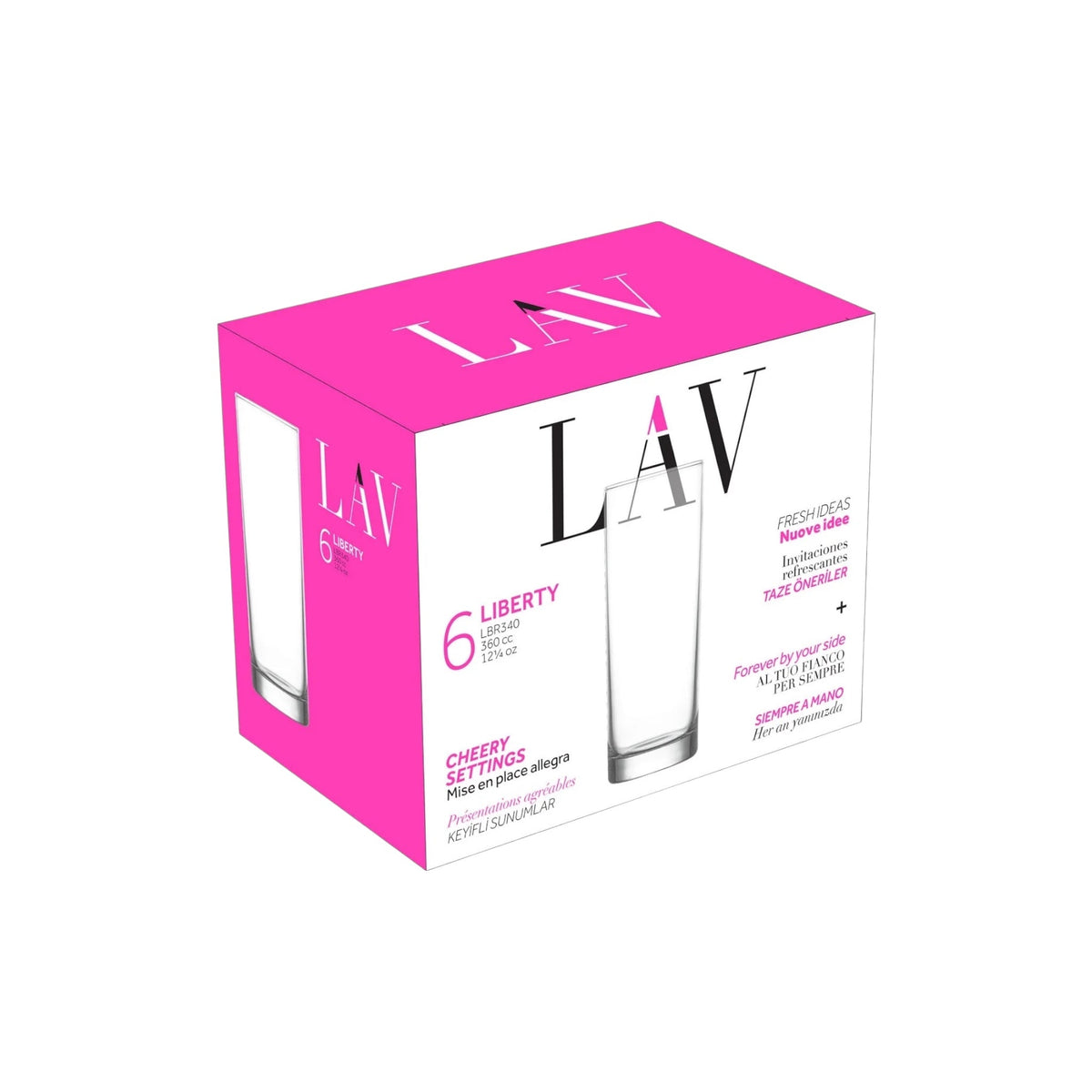Collins Cocktail Glasses 12.25 oz - LAV Liberty - Set of 6
