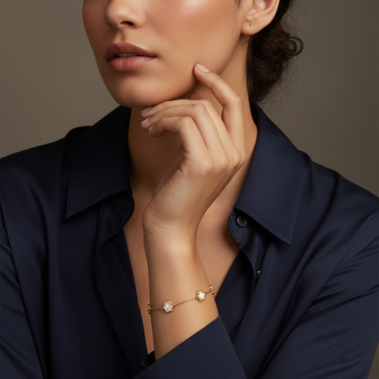Pearl Blossom Chain Bracelet