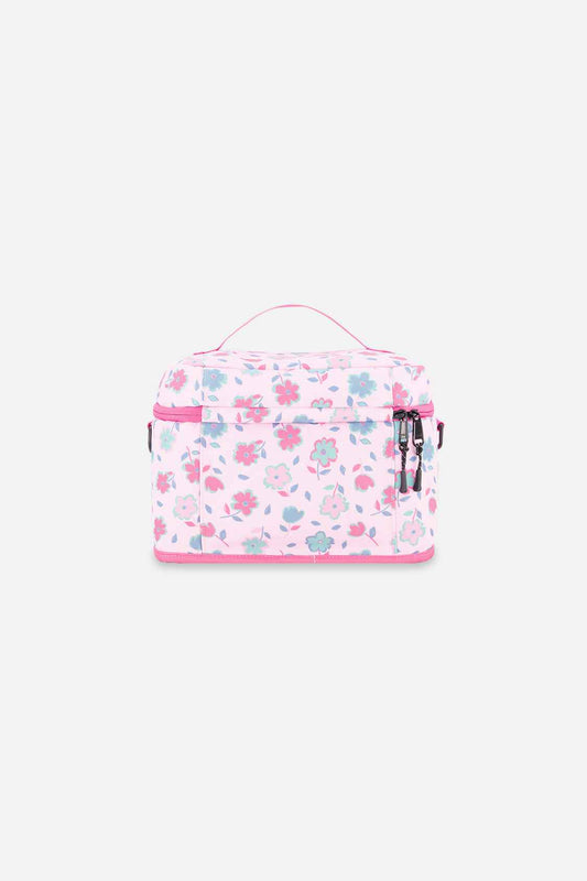 Lunch Box Pink Printed Flowers