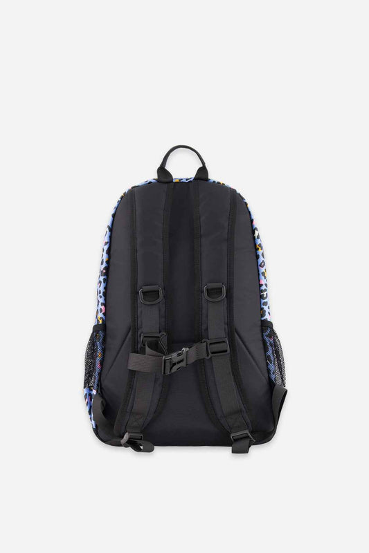 Kids Backpack Blue Leopard Print