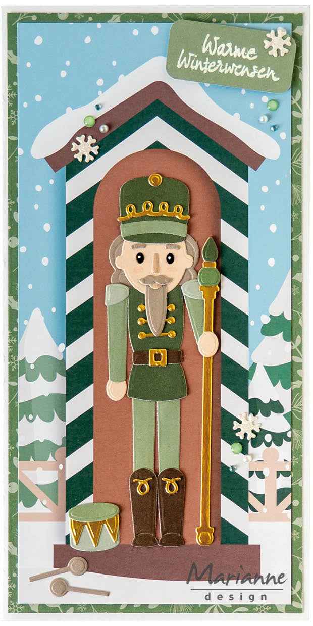 Marianne Design A4 Cutting Sheet - Home for Christmas by Marleen