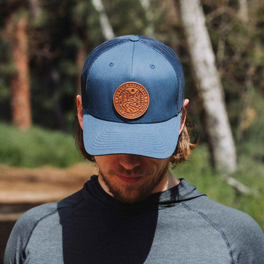 Winding Wilderness Leather Patch Trucker Hat