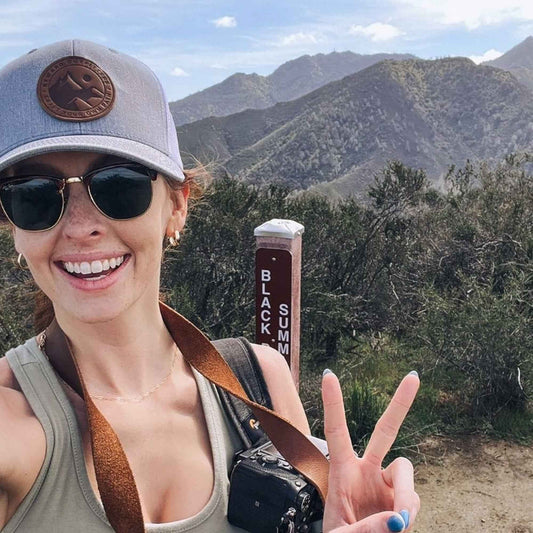 Mountain Escape Leather Patch Trucker Hat