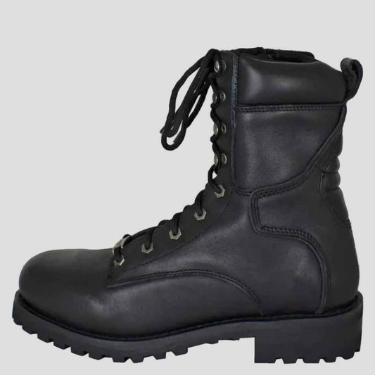 Open Road Men's 8" Quilted Motorcycle Boots