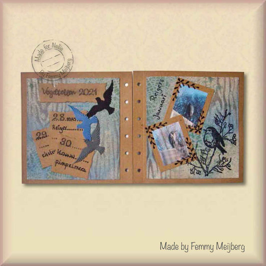 Nellie's Choice Stencil A6 For Magnetic Colour Set Bark