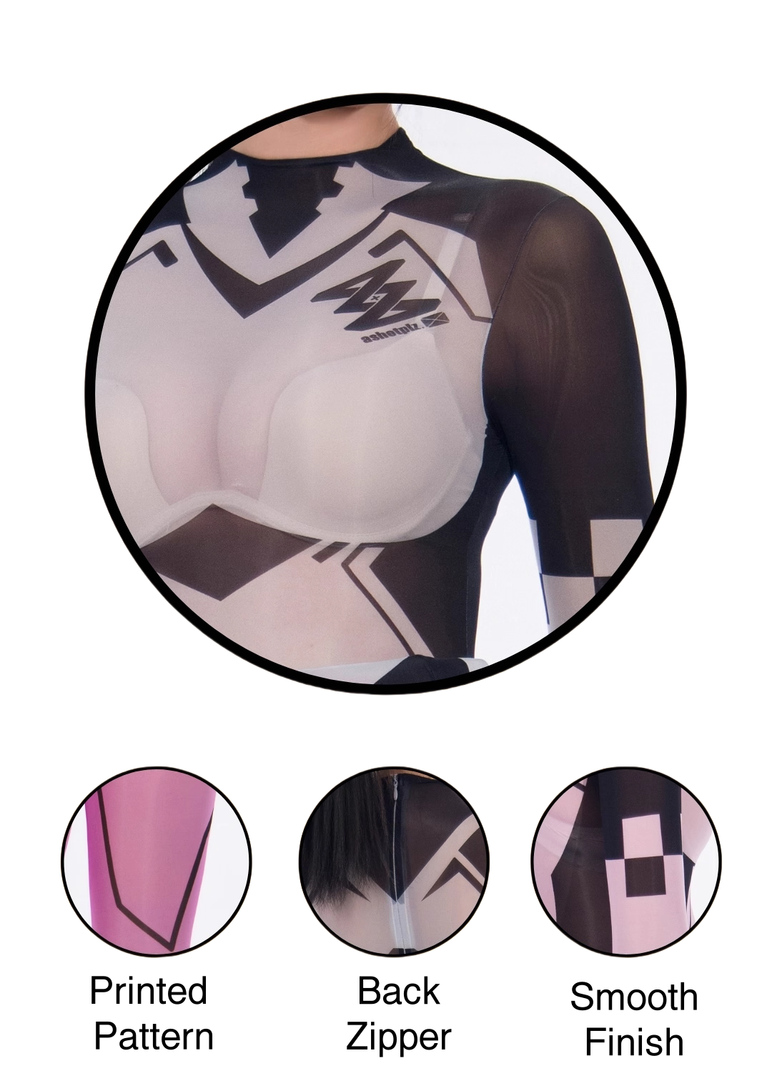 Cyber-Elegance 10D Ultra-Sheer Bodystocking | Anime-Inspired Sci-Fi Silhouette