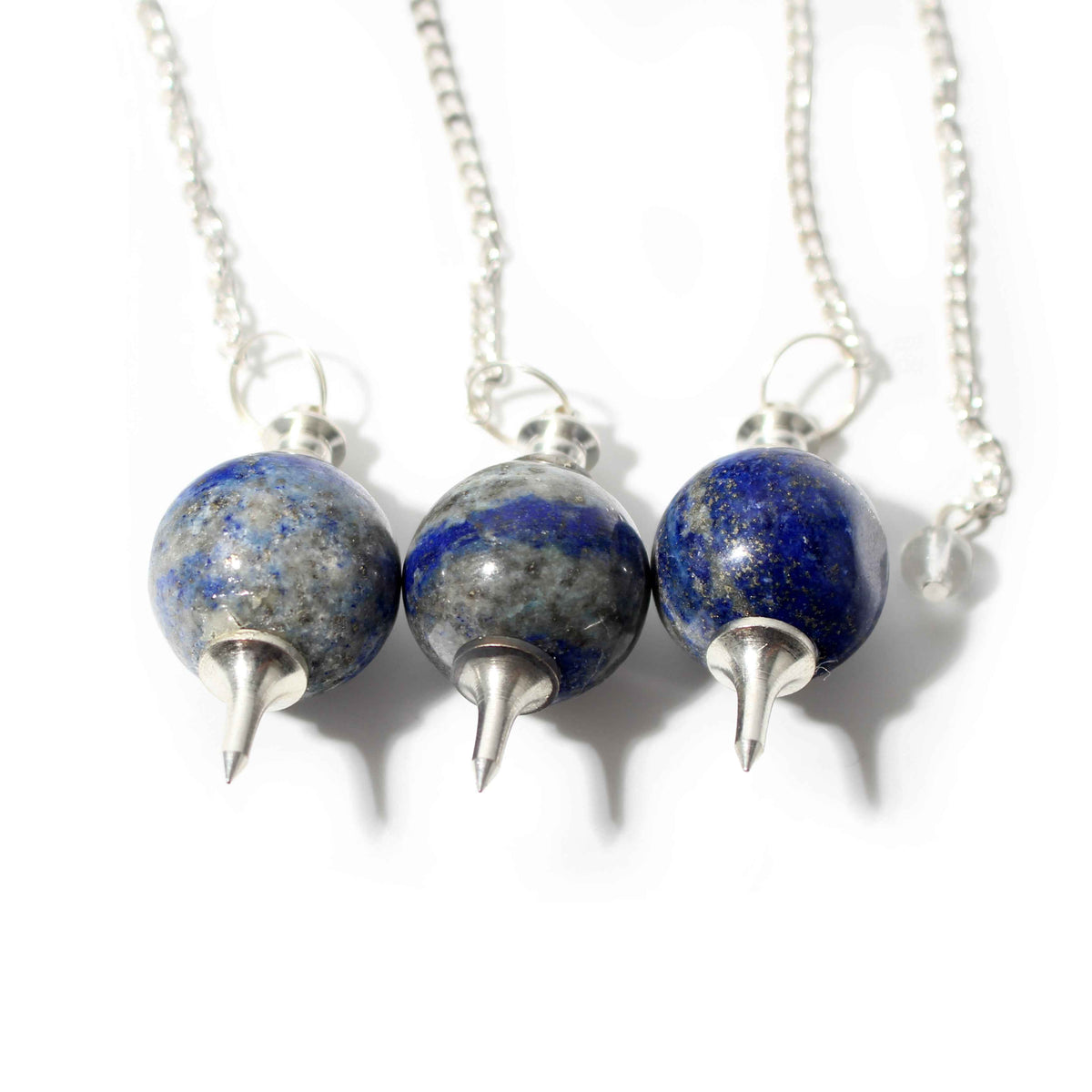 Lapis Lazuli Ball and Point Pendulum - 3 Pack