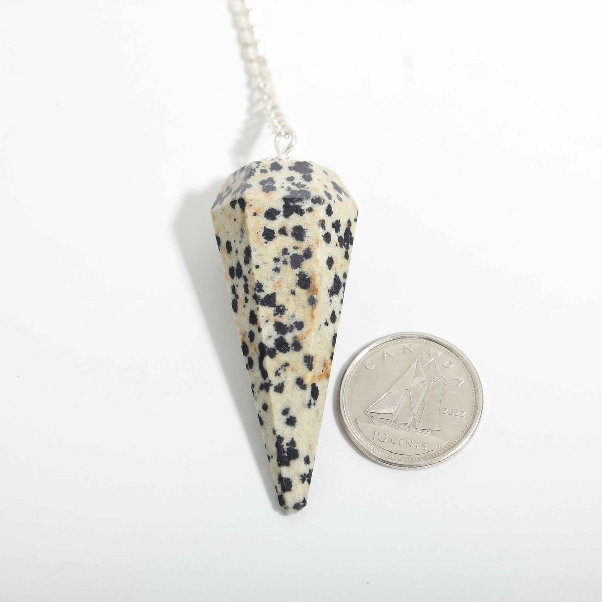 Dalmatian Jasper Pendulum 6 Facet & Bead - 3 Pack