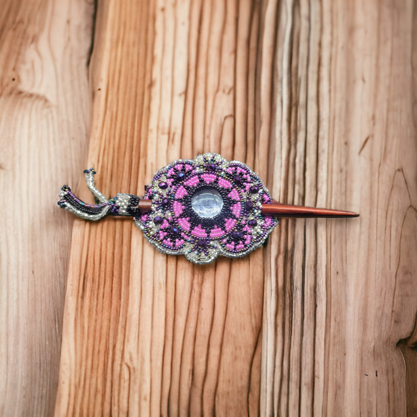 Native American Style Barrette Purple accent