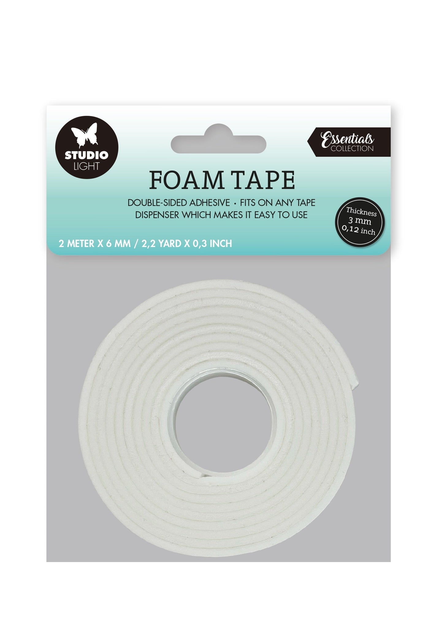 SL Doublesided Foam Tape 3mm Thick - 0.6mm Wide Essential Tools 92x92x0.6mm 2 MT nr.04