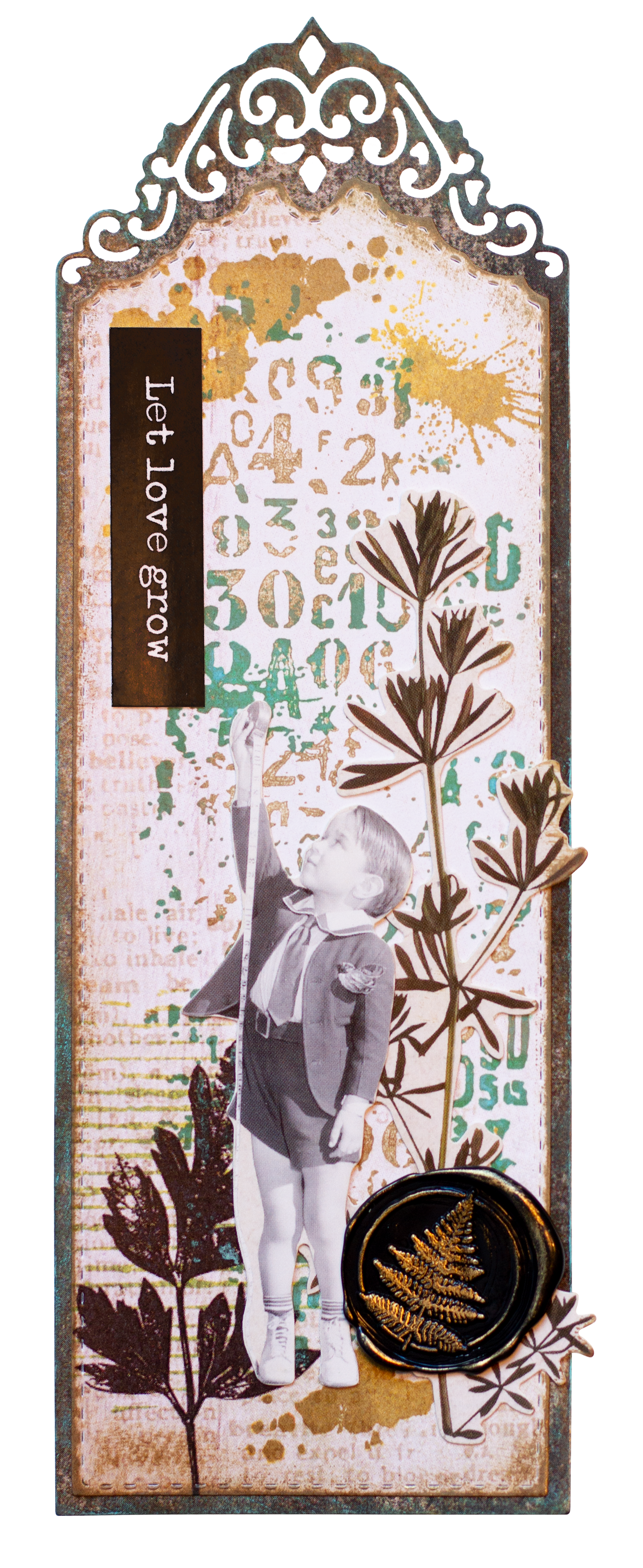 SL Wax Stamp Fern Grunge Collection 1 PC