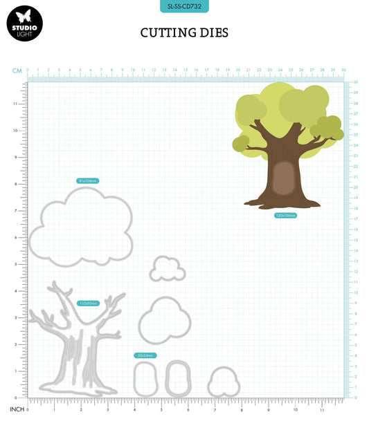 SL Cutting Die Forest Tree Sweet Stories 104x177x1mm 8 PC nr.732