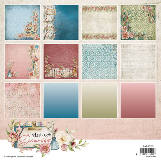 SL Design Paper Pad Background Paper Vintage Diaries 36 SH