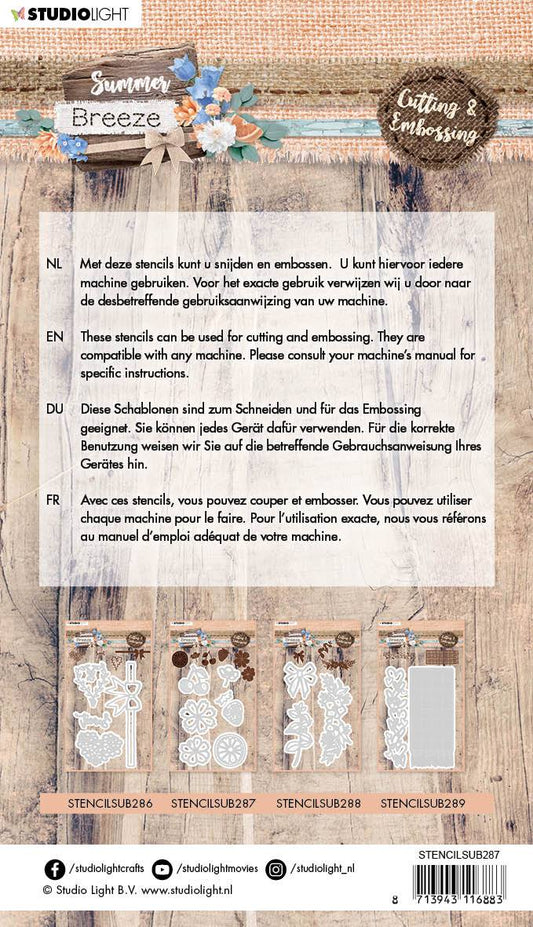 Embossing Die 89x137 mm, Summer Breeze nr.287