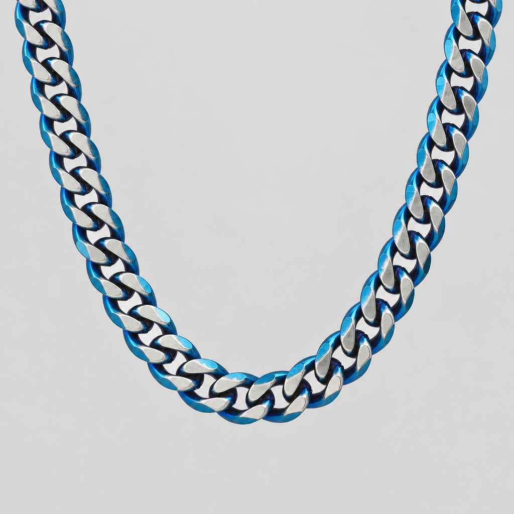 Steeltime Men's Cuban Link Chain Necklace | Oxidized Stainless Steel