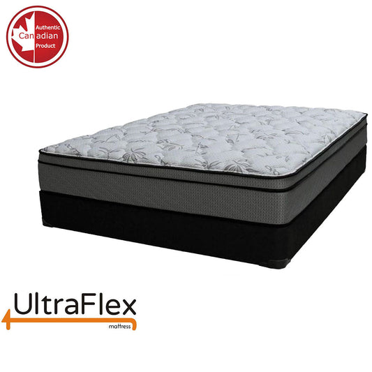 UltraFlex® DYNASTY- Mattress and BoxSpring Set Firm Orthopedic Spinal Care, Posture Support, Pressure Relief & Cooler Sleep, Natural Heavy-Duty and High-Density Foam, Eco-Friendly Mattress (Made in Canada)