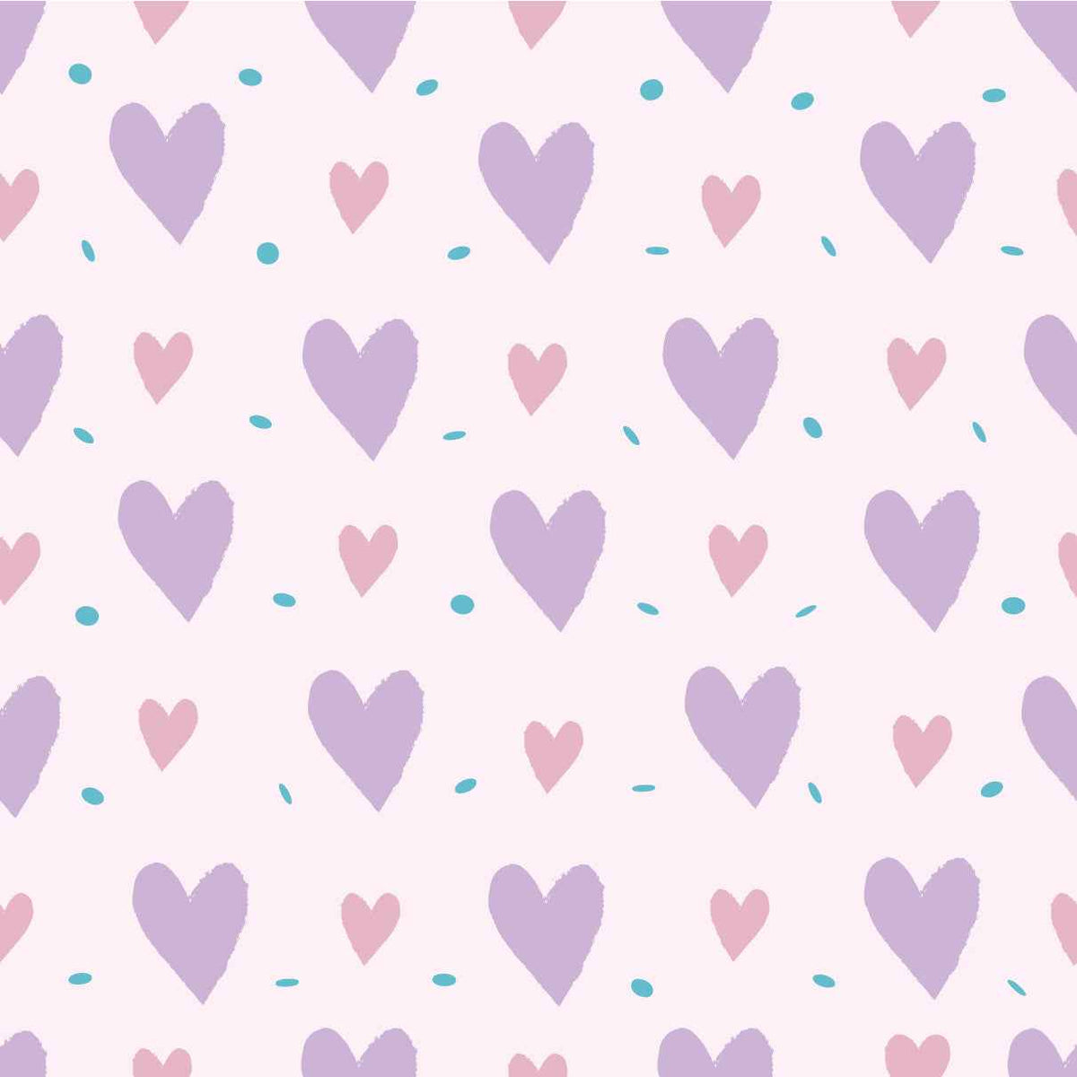 Valentines Hearts Purple #1 HTV