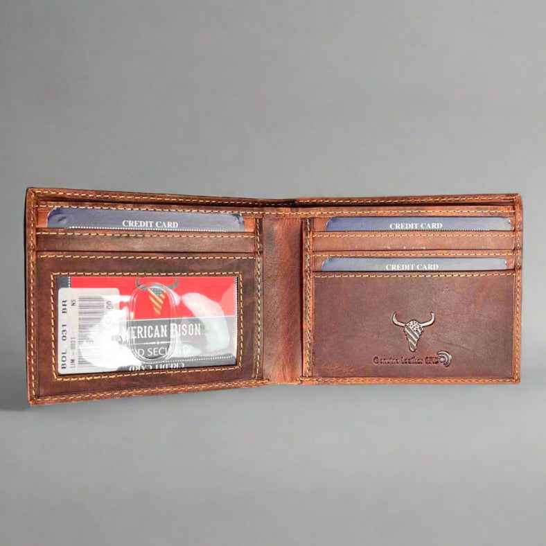Men’s Slim Bifold Cow Leather Wallet