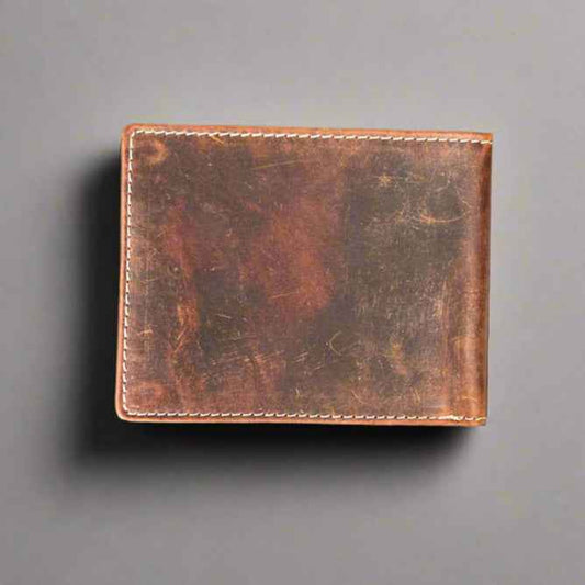 Men’s Skull Embossed Bifold Leather Wallet