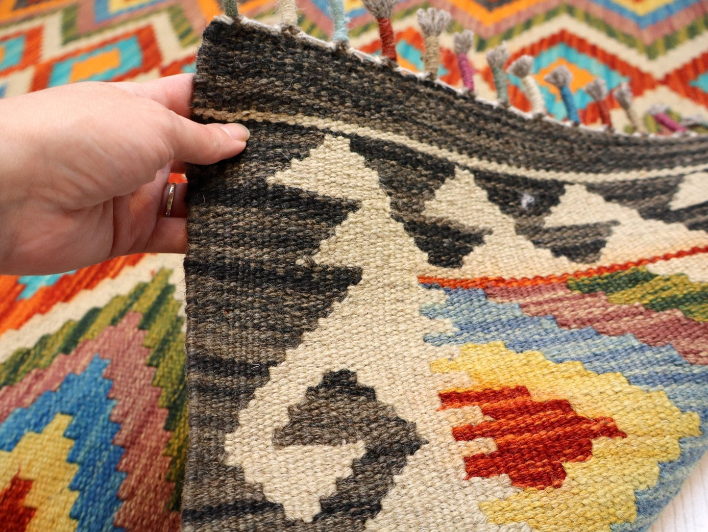 Afghan Maimana Kelim Teppich | 102 x 152 cm
