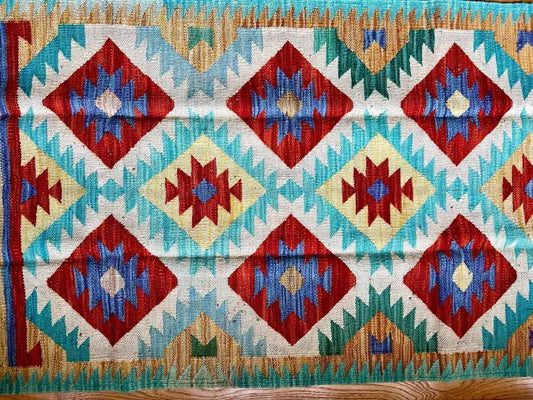 Afghan Maymana Kilim Runner | 8' 2" x 2' 9"