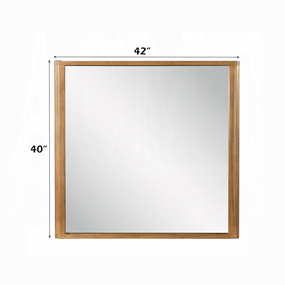 Yami Curved Dresser Mirror - Beige Oak