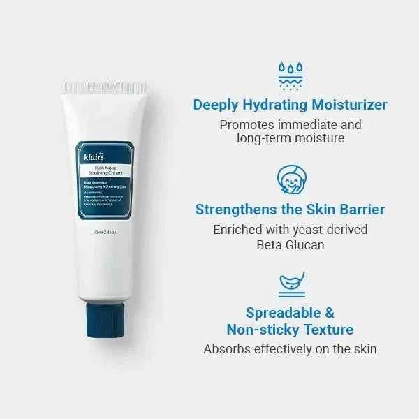 Dear, Klairs Rich Moist Soothing Cream 80ml