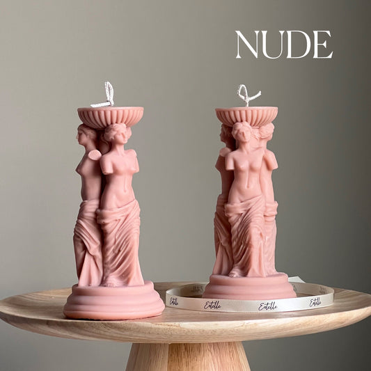 Venus griechische Göttin Sojakerze: Skulpturale Säulenstatuenkerze